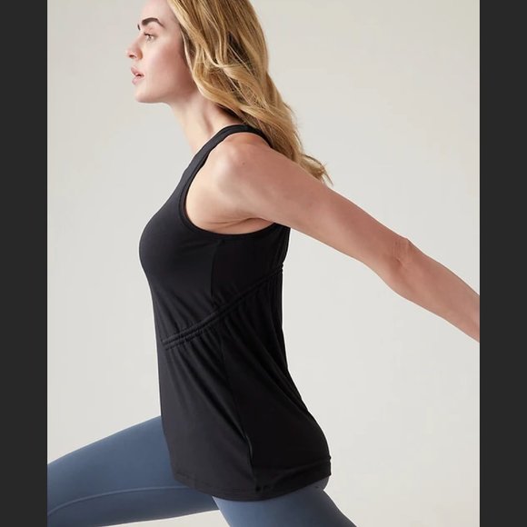 NWT ATHLETA Air Out Cinch Tank - Black - Picture 3 of 7